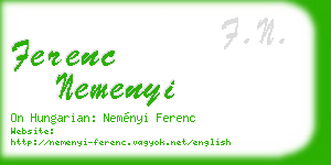 ferenc nemenyi business card